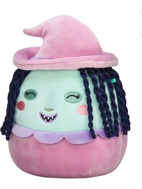 Kellytoy Squishmallow Plush Witch nightmare before Christmas Doll .